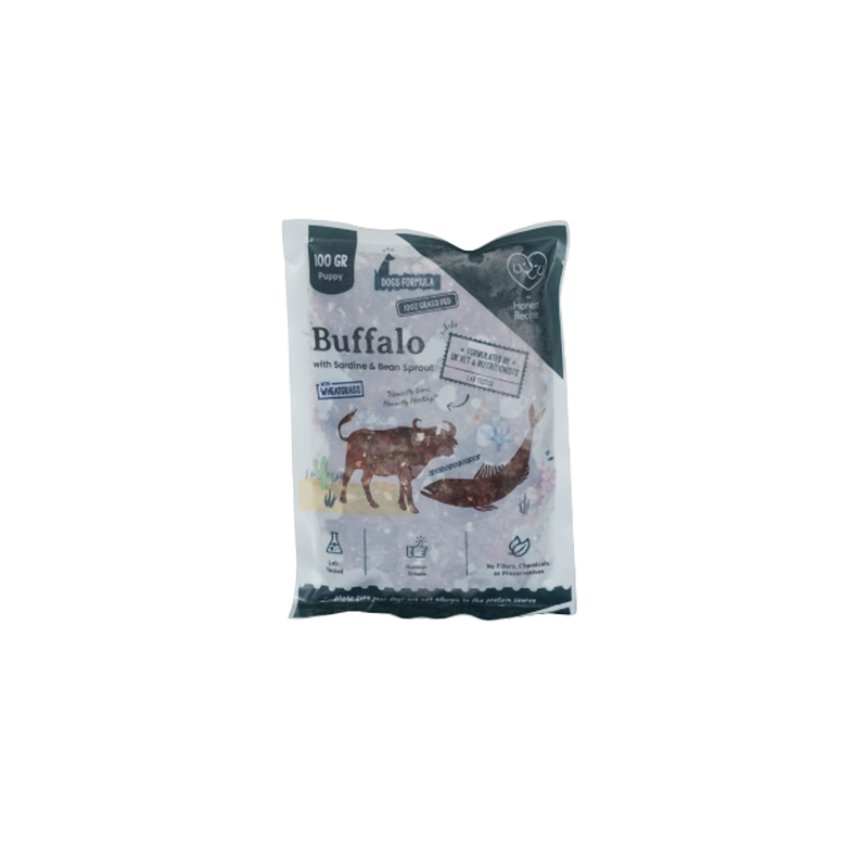 Buffalo With Sardine & Bean Sprout Raw Dog Food - Puppy