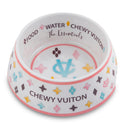 Checker Chewy Vuiton Bowl For Pets