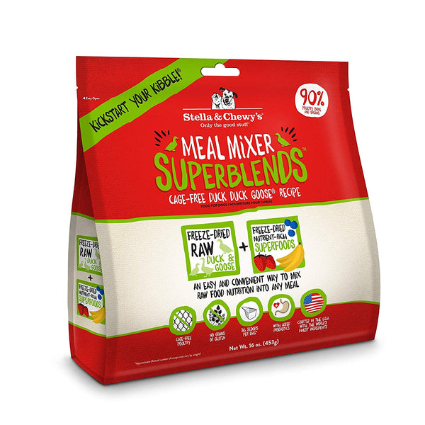 Meal Mixer SuperBlend Cage Free Duck Duck Goose Freeze-Dried Raw Dog Food