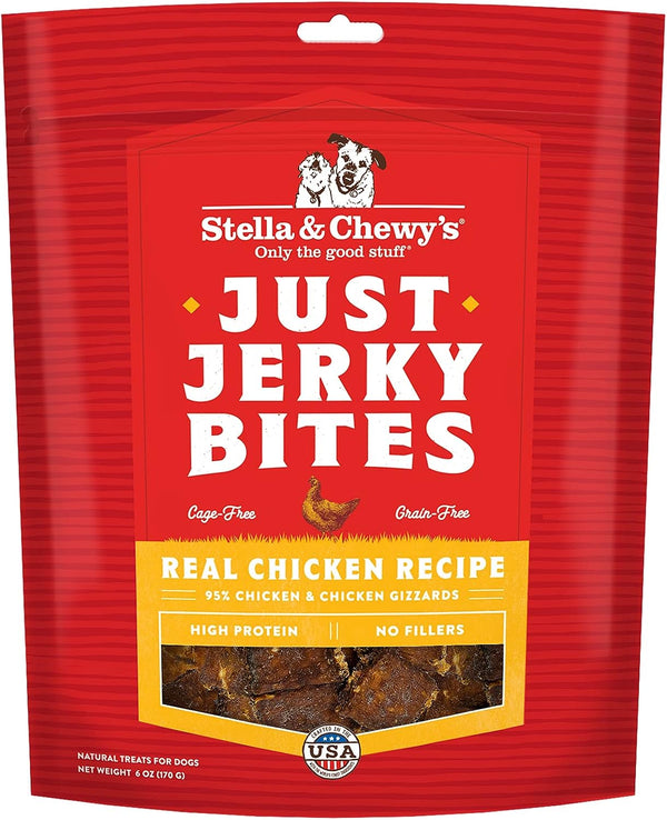 Stella & Chewy's Just Jerky Bites Real Chicken Recipe Grain-Free Dog Treats