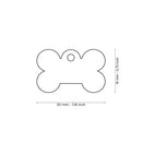 ID Tag - ID Tag Basic Collection Bone in Chrome Plated Brass | Personalized Cat Dog Tag