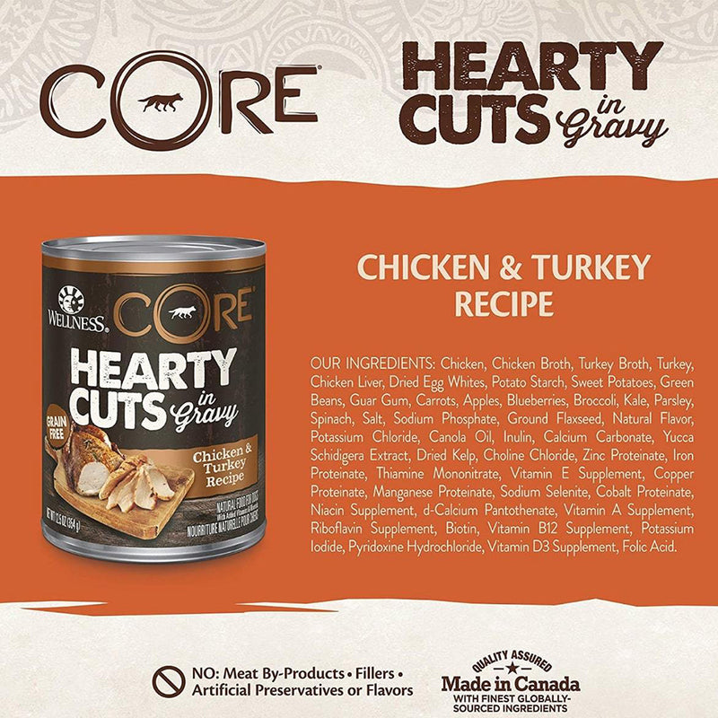 CORE Hearty Cuts in Gravy Chicken & Turkey Recipe Grain-Free Dog Food