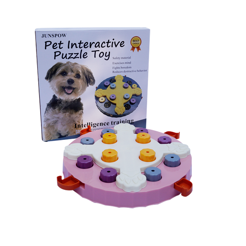 Round Shape Puzzle Training Feeder Interactive Toys for Dogs