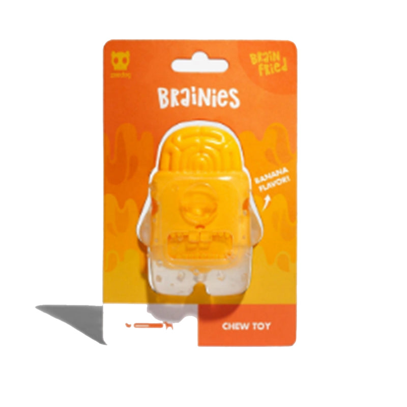 Brainies Brain Fried Banana Flavor Dog Toy
