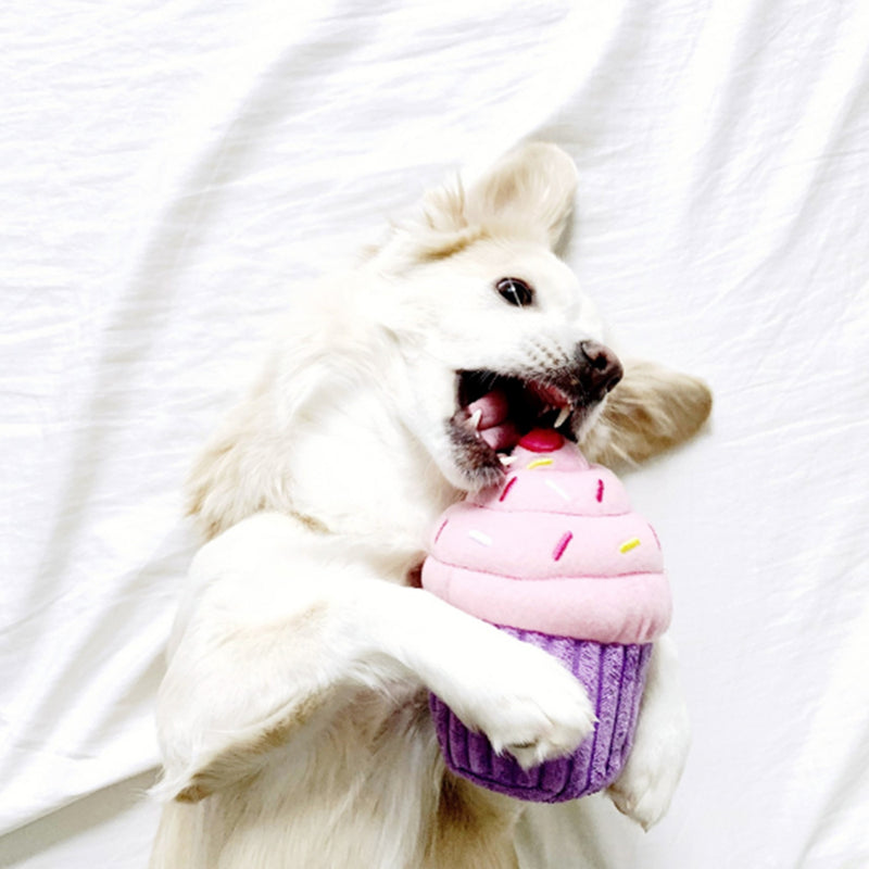 NomNomz - Cupcake Squeaky Plush Dog Toy