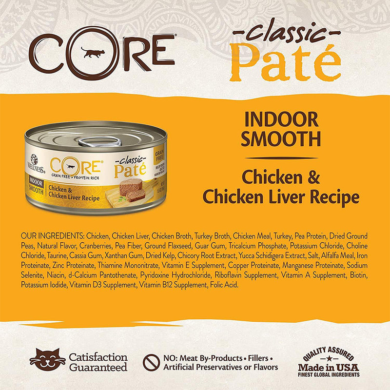 CORE Pate Indoor Chicken & Chicken Liver Recipe Grain-Free Canned Cat Food