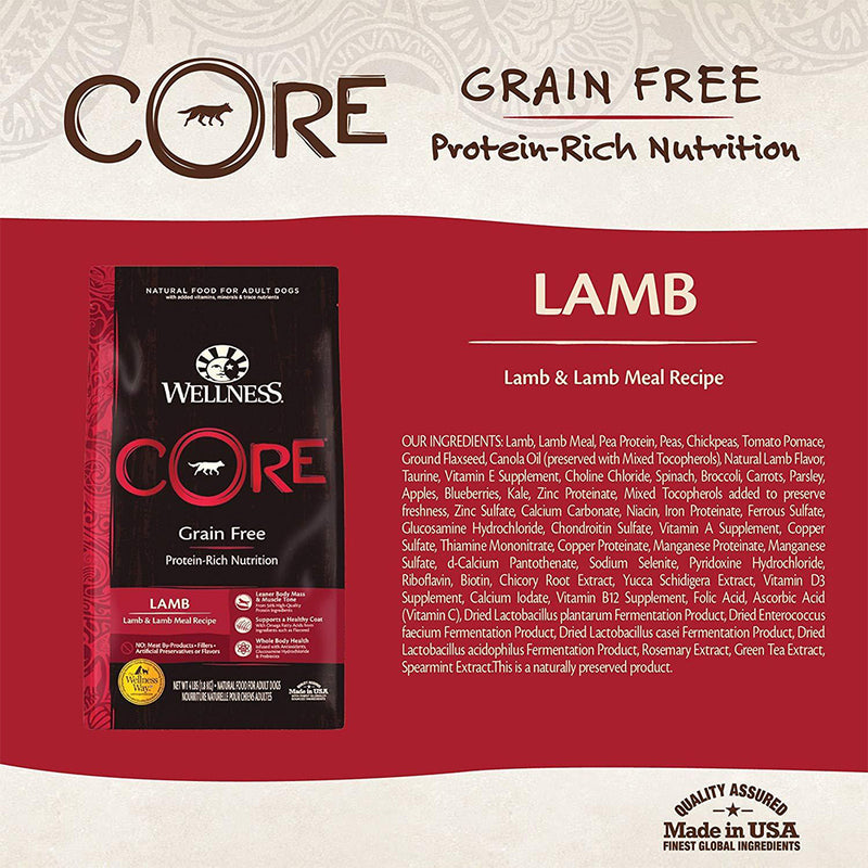CORE Lamb & Lamb Meal Recipe Grain-Free Dry Dog Food
