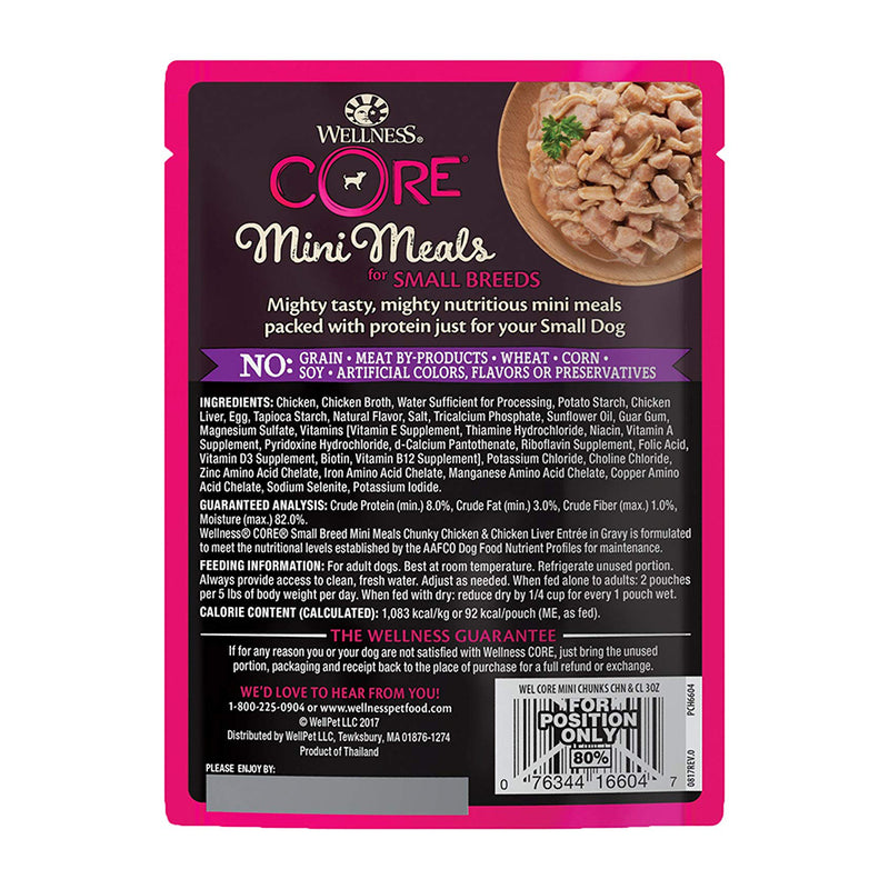 CORE Small Breed Mini Meals Chunky Chicken & Chicken Liver Wet Dog Food