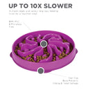 Fun Feeder Slo-Bowl Dog Bowl - Purple