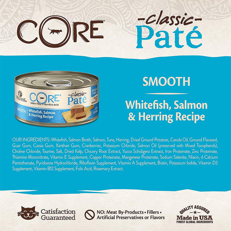 CORE Pate Salmon, Whitefish & Herring Recipe Grain-Free Canned Cat Food