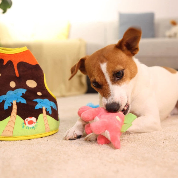 Volcano Park Hide Seek Dinosaurus Dog Toys