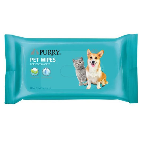 Purry Pet Wipes For Dogs and Cats Fragrance Free- 80ct