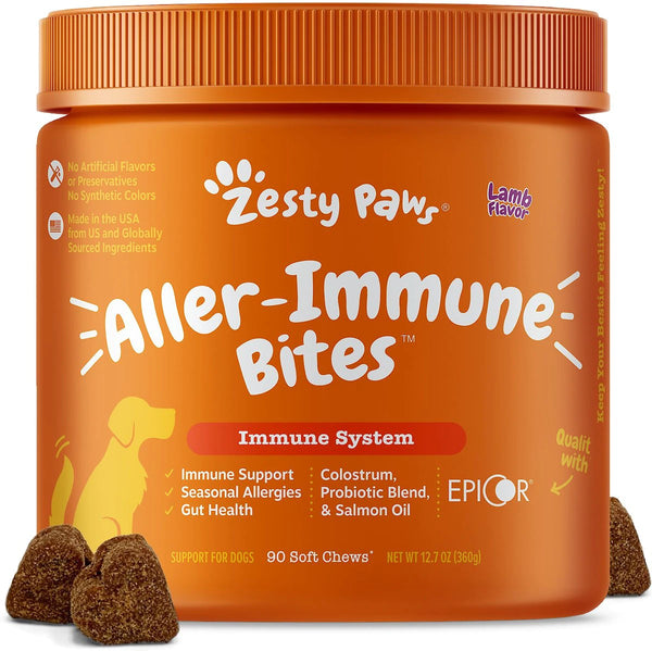 Immune System Aller - Immune Bites Lamb Flavor Soft Chews For Dogs - Jar