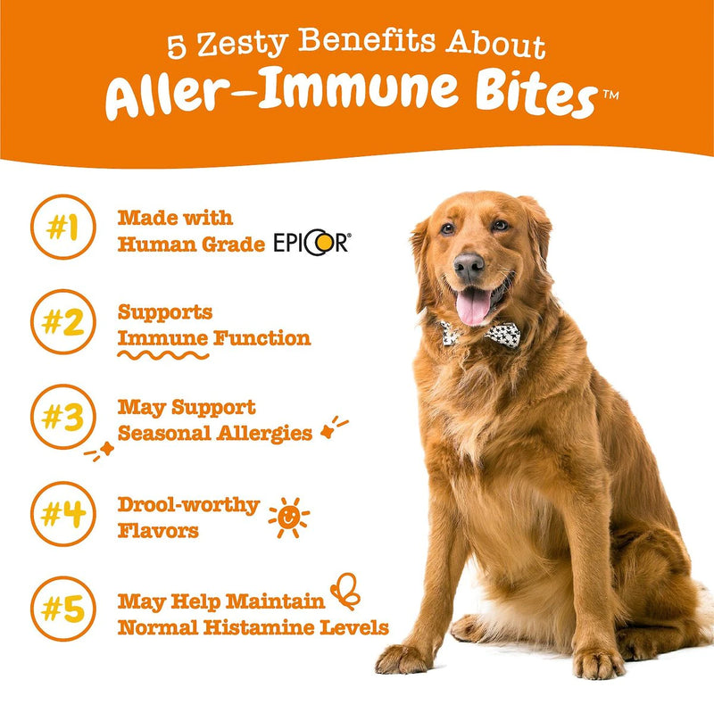 Immune System Aller - Immune Bites Lamb Flavor Soft Chews For Dogs - Jar