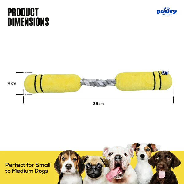 Nunchucks Rope Squeaker Plush Dog Toy