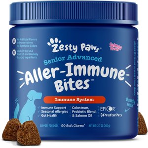 Immune System Aller - Immune Bites Salmon Flavor Soft Chews For Senior Dogs - Jar