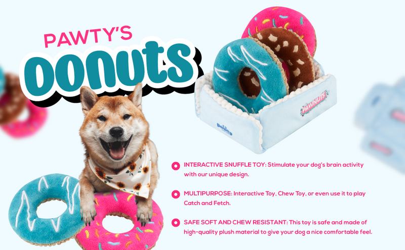 Donut Box Birthday Interactive Dog Toy