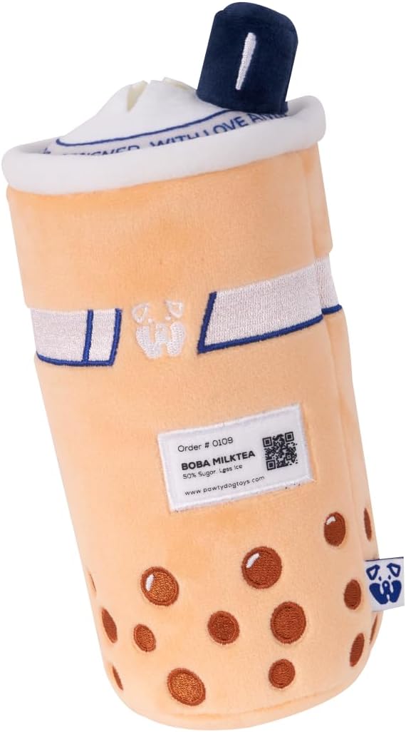 Boba Bubble Tea Squeaker Dog Toy