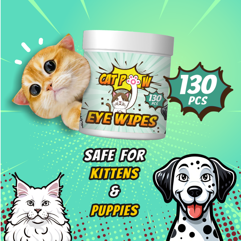 CATPOW Aloe Vera Eye Wipes For Cats and Dogs