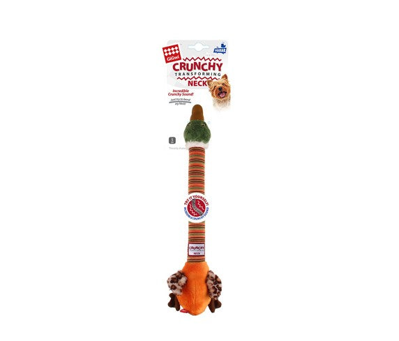 Crunchy Duck Neck Plush Friendz With Bone & Squeaker Dog Toy