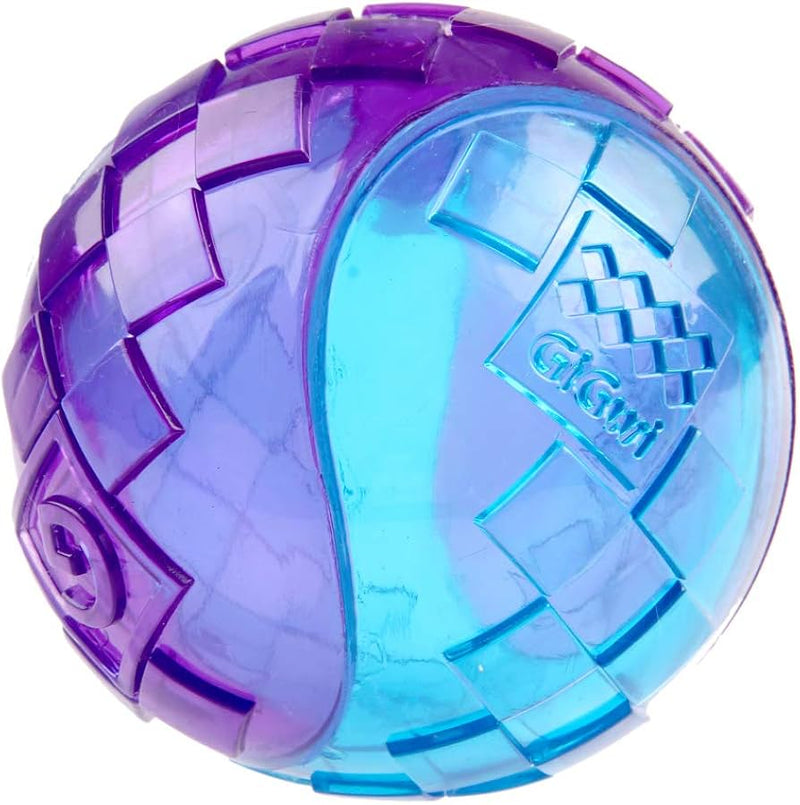 Transparant Blue Purple Ball With Squeaker Dog Toy