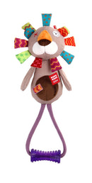 GiGwi Plush Friendz Dog Toy - Lion (with TPR Johnny Stick)