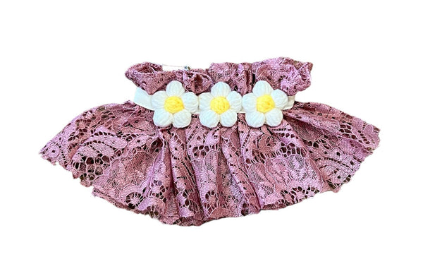 Lace Pink Bib For Pets