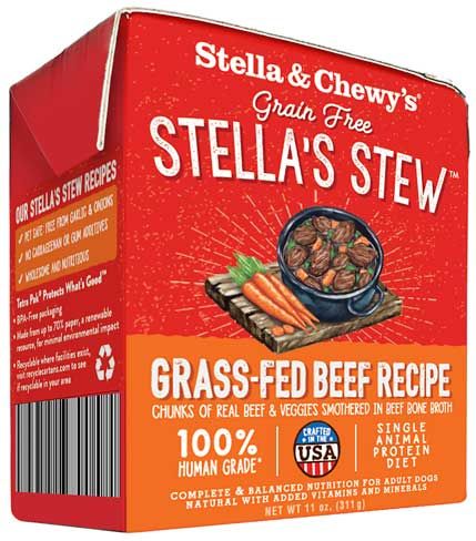 Stella Grain Free Grass Fed Beef Recipe With Real Beef & Veggies Smothered - 11 0z