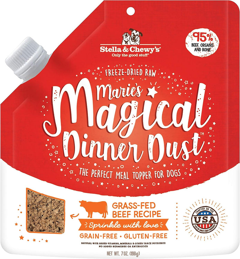 Marie's Magical Dinner Dust Cage-Free Beef Freeze Dried Raw Topper for Dogs