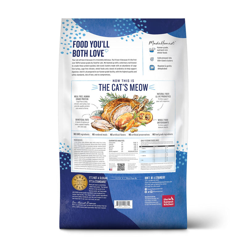 Whole Food Clusters Turkey & Chicken Recipe Grain-Free Dry Cat Food