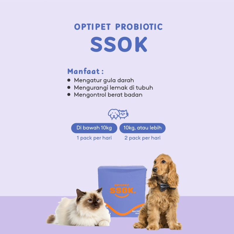 OptiPet SSOK Probiotic Digestive Weight Control Overweight Vitamin For Pets
