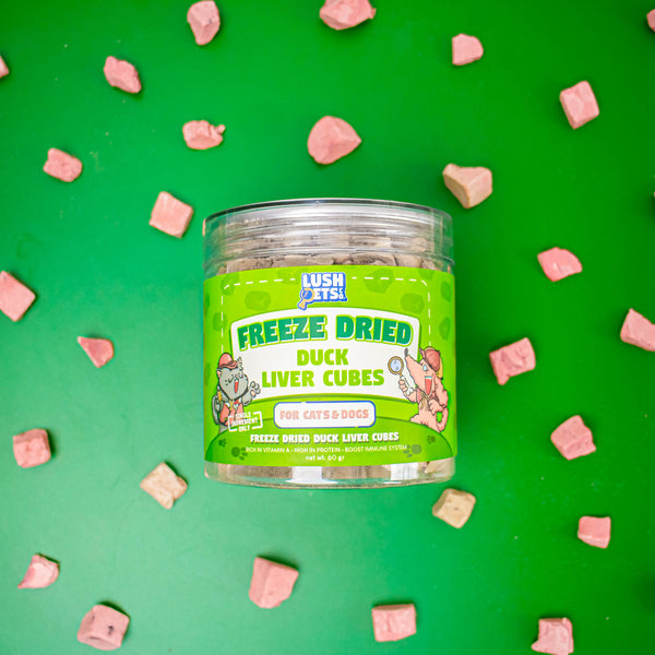 Freeze Dried Treats Duck Liver Cubes for Cats & Dogs