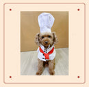 Orange Chef Set Bib for Pets