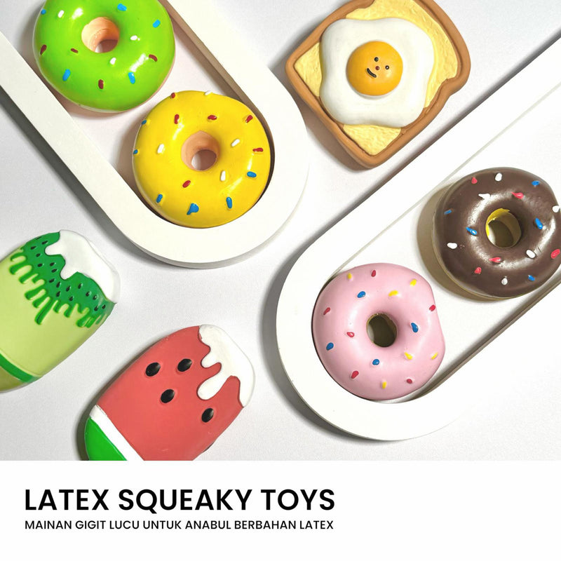 Donut Latex Skueaky Pet Toys