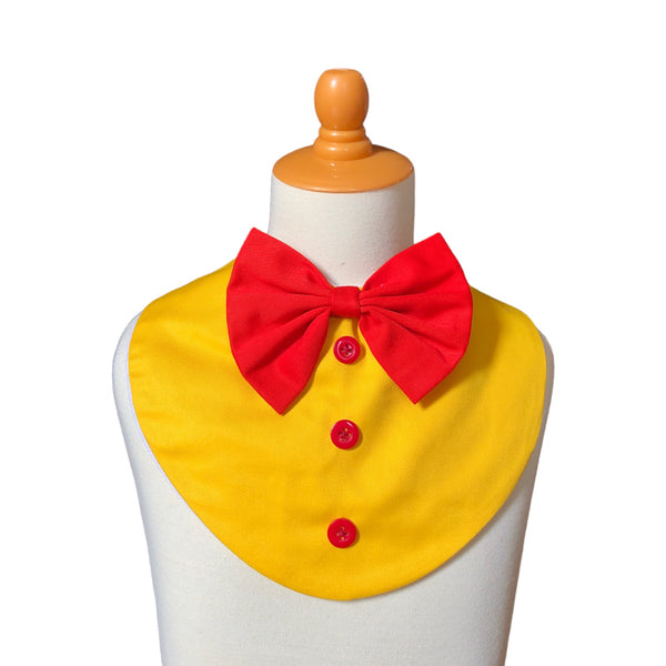 Red Button Yellow Bib for Pets