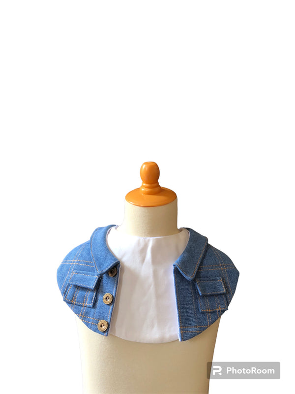 Jeans Suit White Shirt Bib For Pets