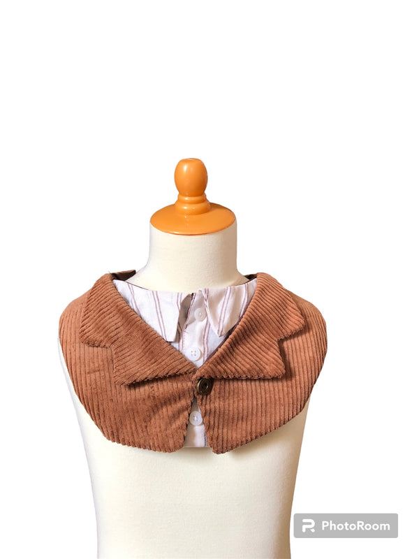 Brown Man Suit Bib For Pets