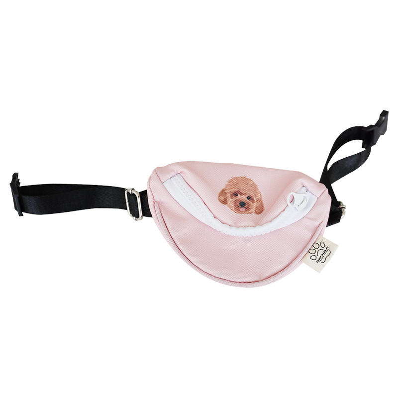 Red Toy Poodle - Pink Sling Bag For Dogs
