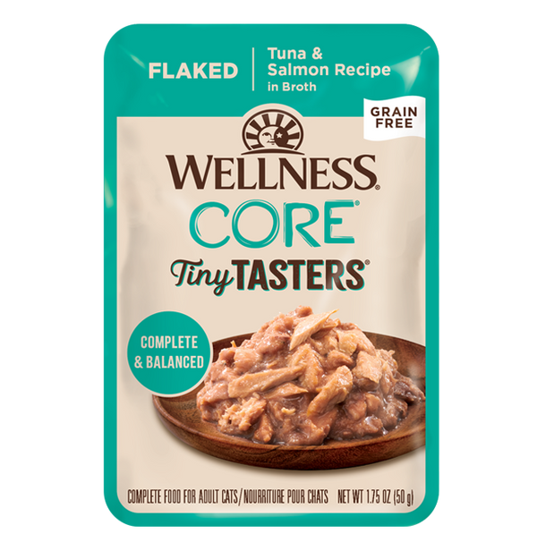 CORE Tiny Taster Flaked Tuna & Salmon Recipe In Broth Cat Food