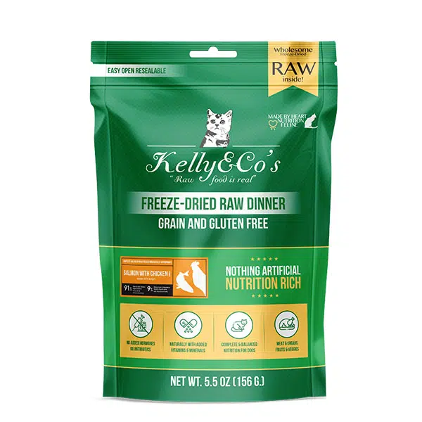 Salmon & Chicken Fish Freeze-Dried Raw Dinner With Mixed Fruit & Vegetables Cat Food