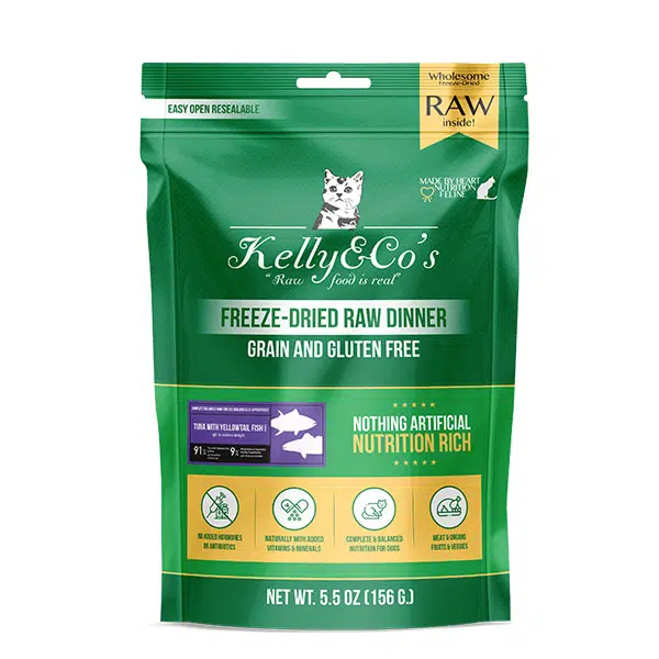 Tuna & Yellowtail Fish Freeze-Dried Raw Dinner With Mixed Fruit & Vegetables Cat Food