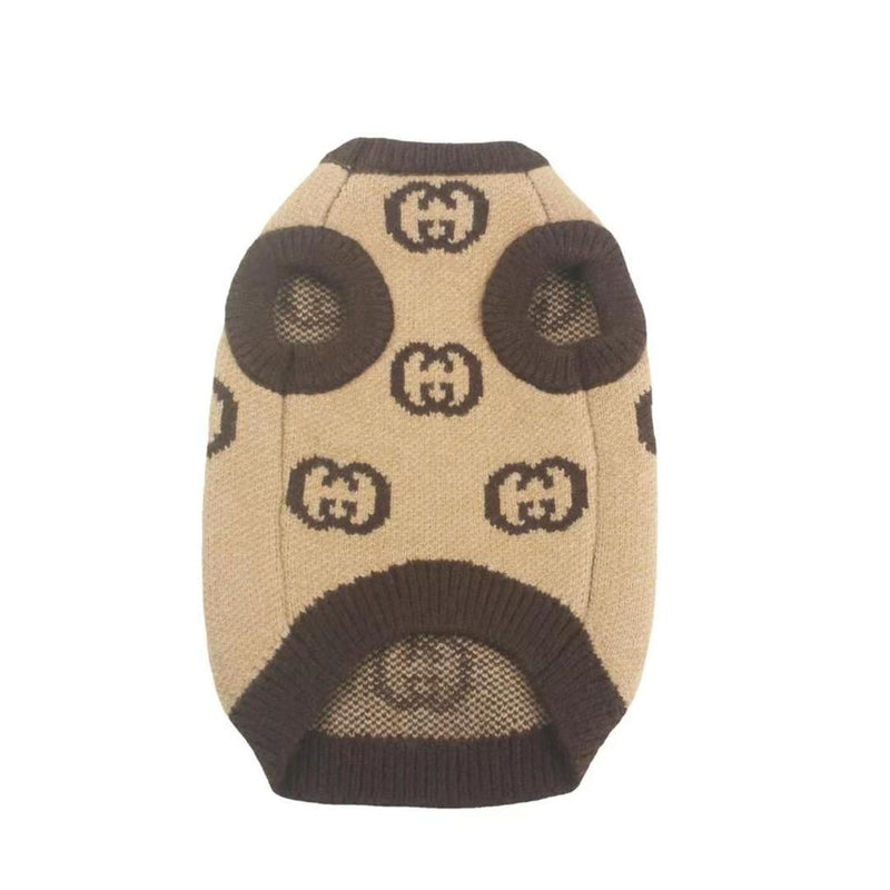 Poochi Brown Vest Sweater Dog Clothes