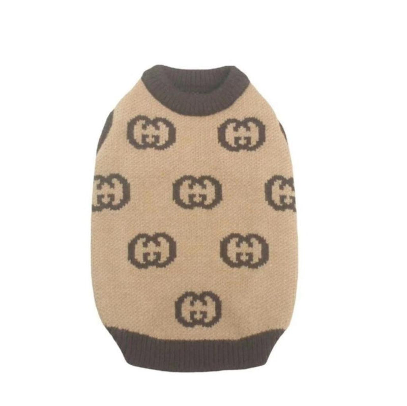 Poochi Brown Vest Sweater Dog Clothes