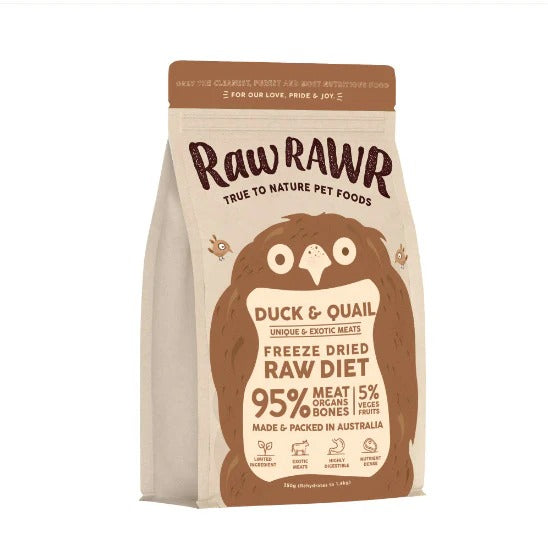 Duck & Quail Raw Freeze Dried Dog & Cat Food - 350gr