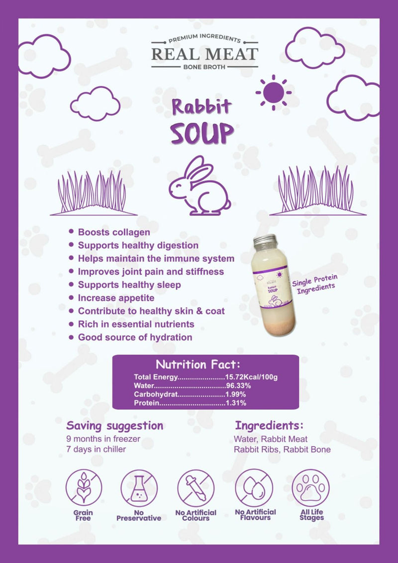 Rabbit Soup Bone Broth For Dog