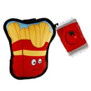 Foody Friendz Tough French Fries & Ketchup With Squeaker French Fries Dog Toy