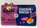 Plus Creamies Chicken Omega 3 Skin Coat Care for Cats 4x15gr