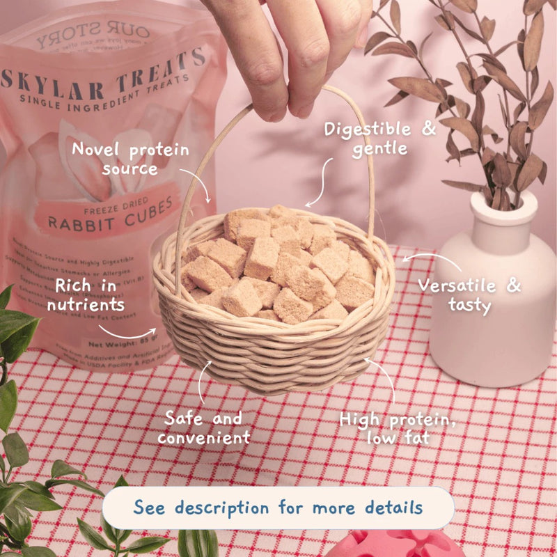 Freeze Dried Rabbit Cubes Dog and Cat Treats
