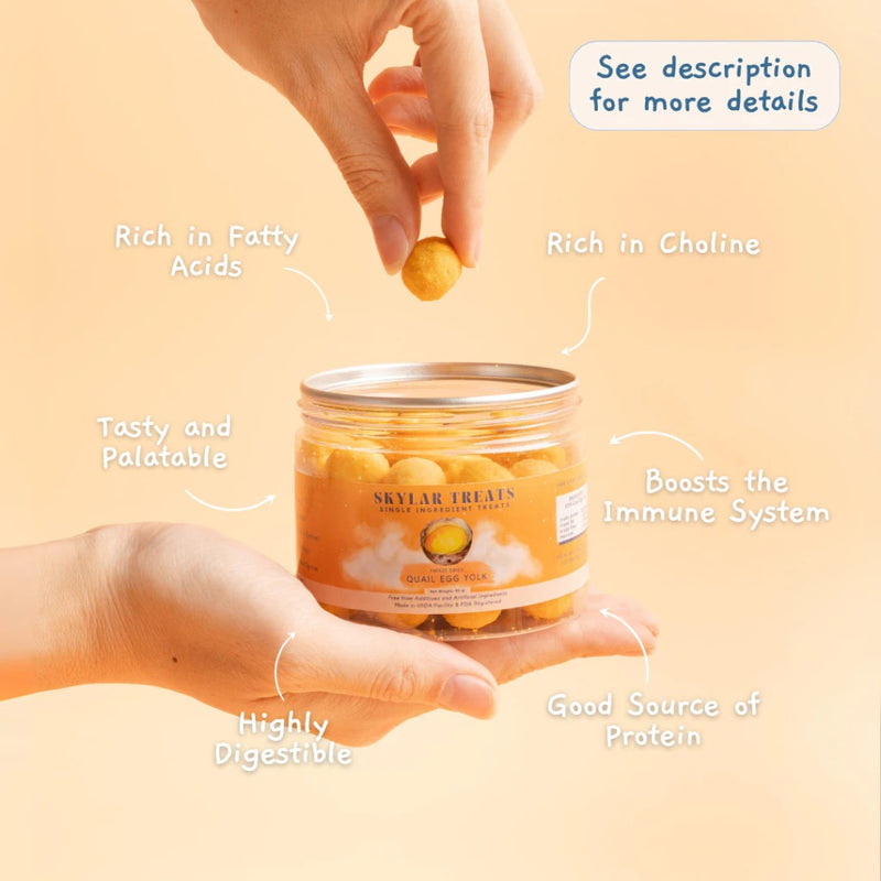 Freeze Dried Quail Egg Yolk Dog and Cat Treats