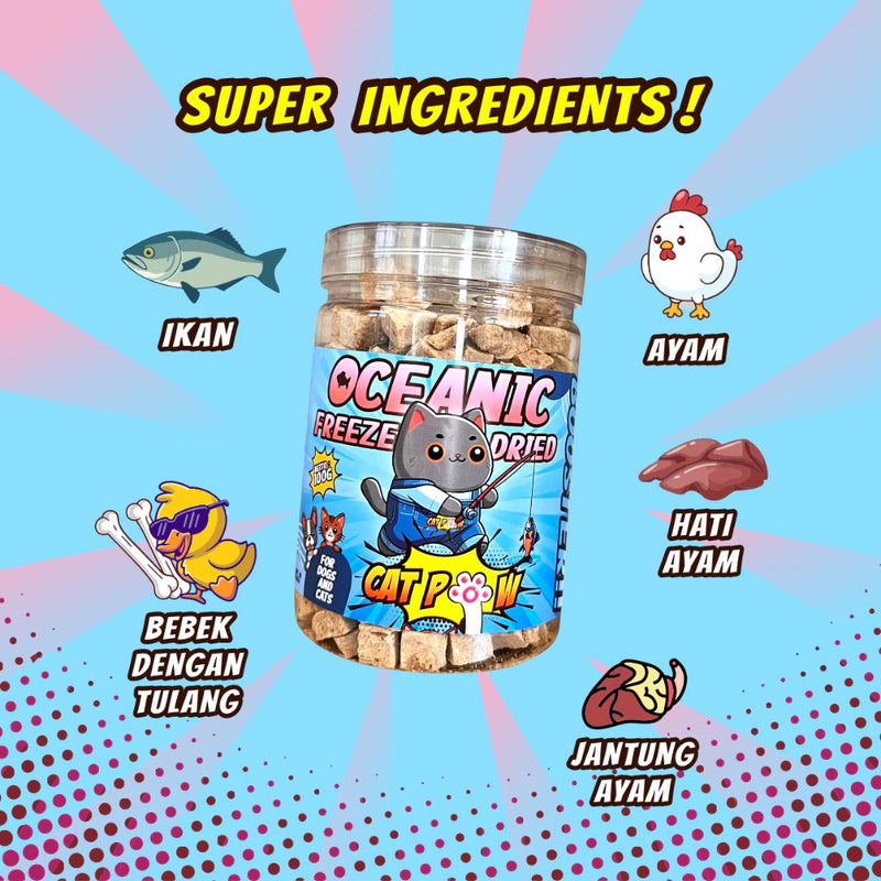 Freeze Dried Booster Oceanic Fish Dog & Cat Treats
